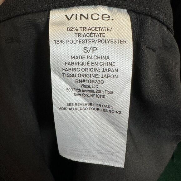 2/$30 Vince Black Tie Waist Pull On Jogger Pants Size S Office Elastic Waist - Picture 9 of 11